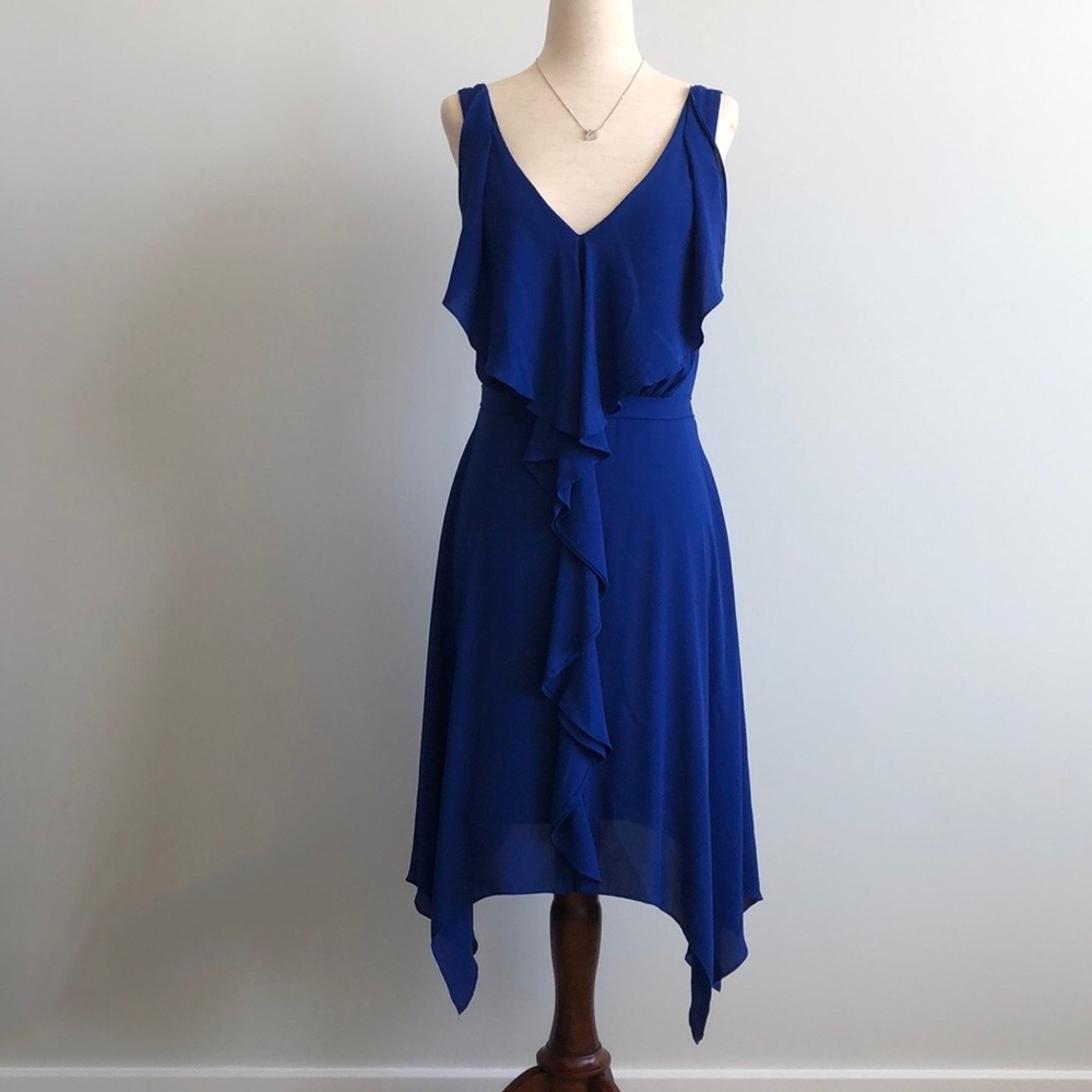 BCBG royal blue handkerchief dress